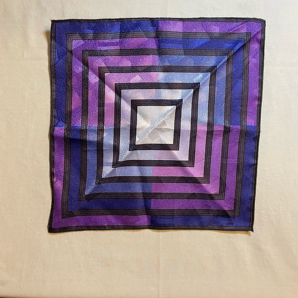 FRATELLO Tie & Handkerchief 100% Polyester - Men’s Hand Made| Color: Multi - Picture 3 of 5